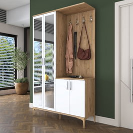 Hanah Home Soporte de Entrada EA147 - 4486 Nogal y Blanco